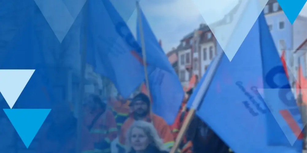 Streikende CGM-Mitglieder